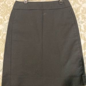 Black Cotton Pencil Skirt - GAP